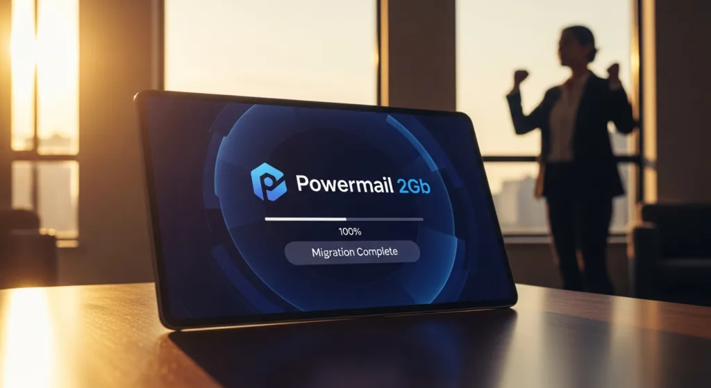 how to migrate email to powermail 2gb